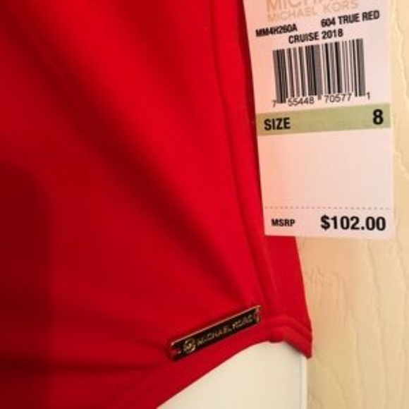 Michael Kors True Red Swim Size 8 NWT - Picture 2 of 5